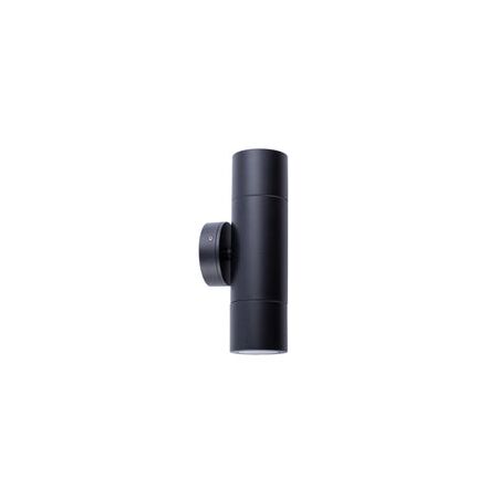 PILLAR S/ADJ 12V MR16 Blk IP65 RND B/Plate