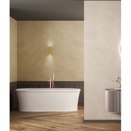 PILLAR S/ADJ GU10 Solid Polished Brass IP65 RND B/Plate