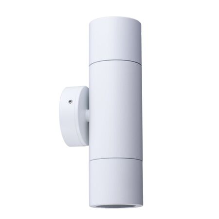 PILLAR Up/Dn 12V MR16 Wh IP65 RND B/Plate