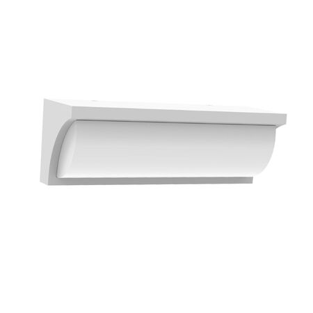 WALL S/M 13W LED TRI 1040Lm IP65 Curved Wedge Dark Grey Opal Diff