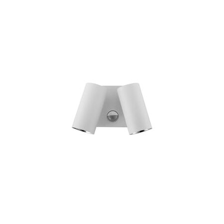 D/ADJ Pillar LED Matt Wh P/Coated Aluminium 3K / 4K/ 5.5K (2 x 850 Lm) IP65 16W w/sensor
