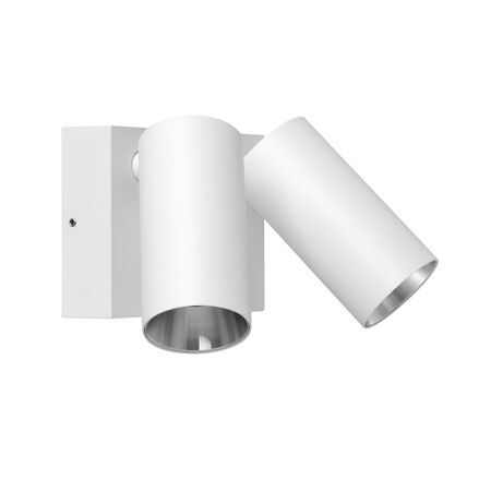 D/ADJ Pillar LED Matt Wh P/Coated Aluminium 3K / 4K/ 5.5K (2 x 850 Lm) IP65 16W w/sensor