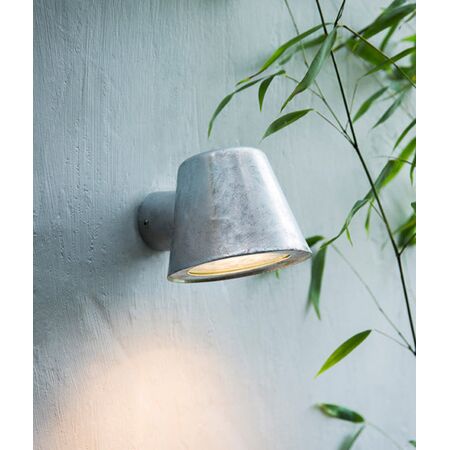 WALL S/M GU10 CONE Galvanized Steel IP44 Glass Diff