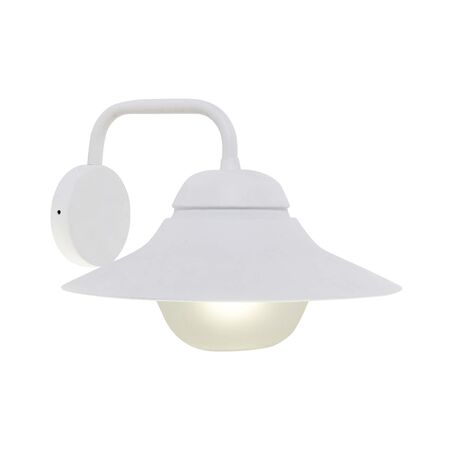 WALL S/M ES Sun Hat Matt Blk IP44 Frosted Glass Diff