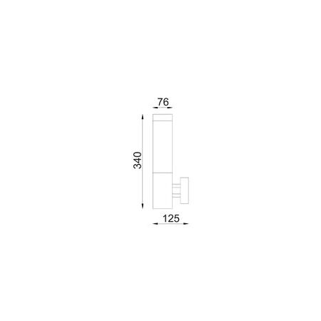 WALL ES (Max 18W HAL) S/M SS304 Blk IP44