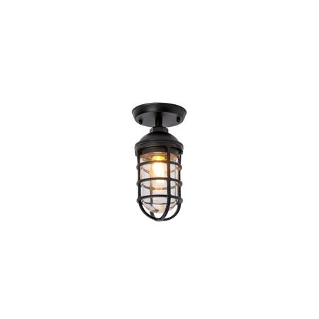 Wall/Ceiling S/M ES Cylinder Matt Wh Alum & Glass IP44 w/cage