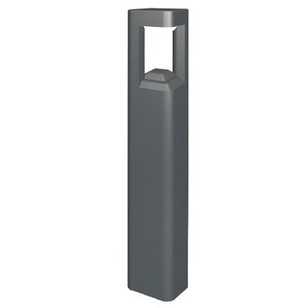 BOLLARD 7W TRNGL Grey 3K IP54 H800mm 120 Lm