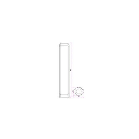 BOLLARD 13W RECT Dark Grey 3K IP65 H800mm 530 Lm