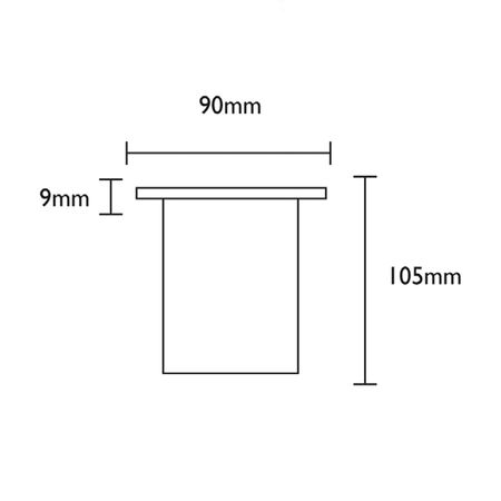INGROUND MR16 RND Cop IP67 F/Plate 90mm  Open