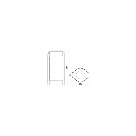 BOLLARD 13W RECT Dark Grey 3K IP65 H500mm 530 Lm