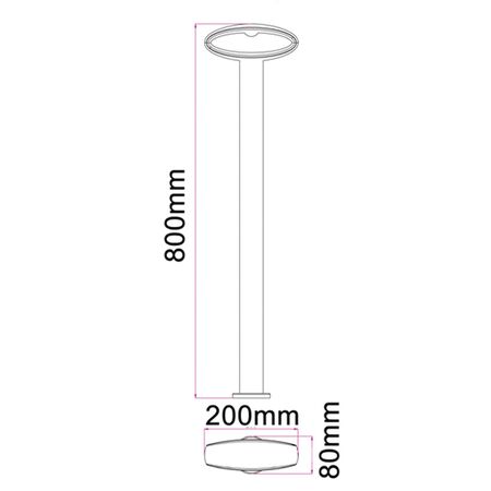 BOLLARD 9W OVAL (Open) Matt Blk 3K IP54 H800mm 355 Lm