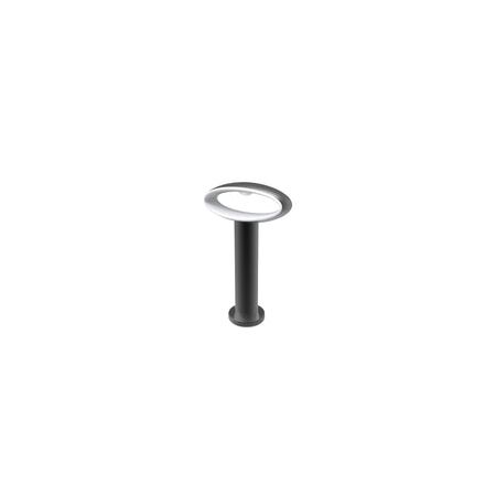 BOLLARD 9W OVAL (Open) Matt Blk 3K IP54 H800mm 355 Lm