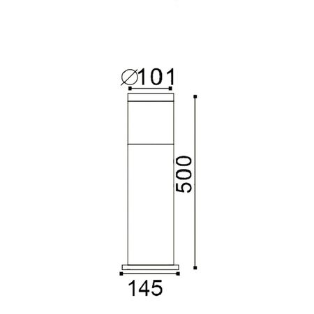 BOLLARD ES Elanora RND SS304 IP44 H1000mm