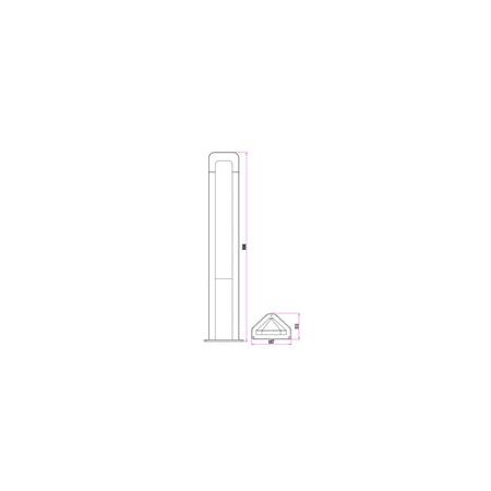 BOLLARD 13W RECT Dark Grey 3K IP54 H500mm 242.19 Lm