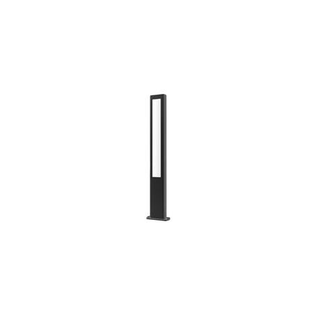 BOLLARD 10W RECT Matt Blk 3K IP54 H300mm 560 Lm