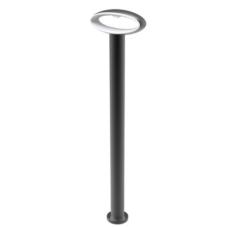 BOLLARD 9W OVAL (Open) Matt Blk 3K IP54 H800mm 355 Lm