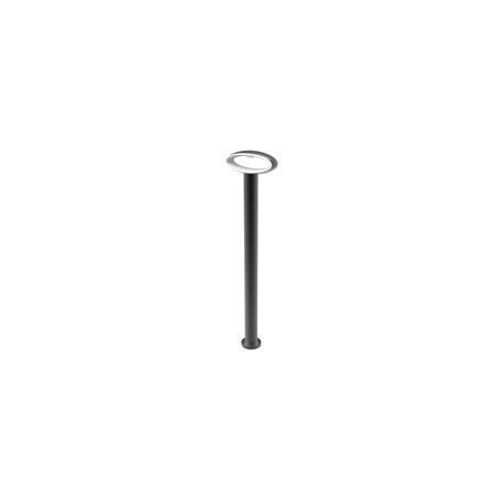 BOLLARD 9W OVAL (Open) Matt Blk 3K IP54 H800mm 355 Lm