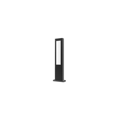 BOLLARD 10W RECT Matt Blk 3K IP54 H300mm 560 Lm