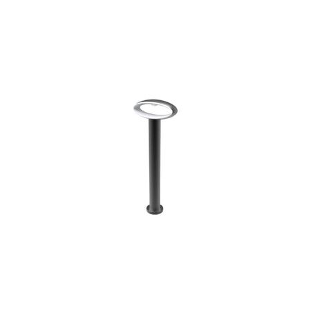 BOLLARD 9W OVAL (Open) Matt Blk 3K IP54 H800mm 355 Lm
