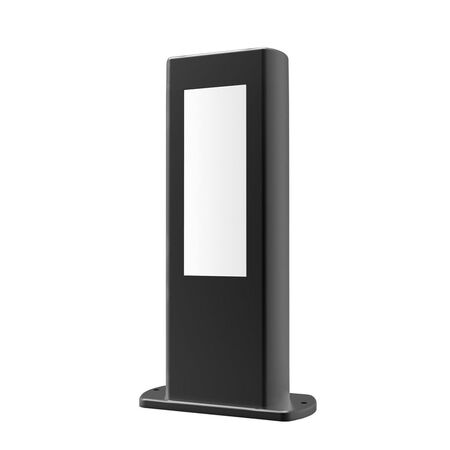 BOLLARD 10W RECT Matt Blk 3K IP54 H300mm 560 Lm