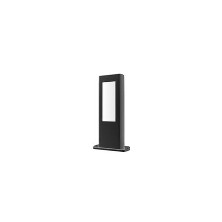 BOLLARD 12.5W RECT Matt Blk 3K IP54 H800mm 2 Diff 756 Lm