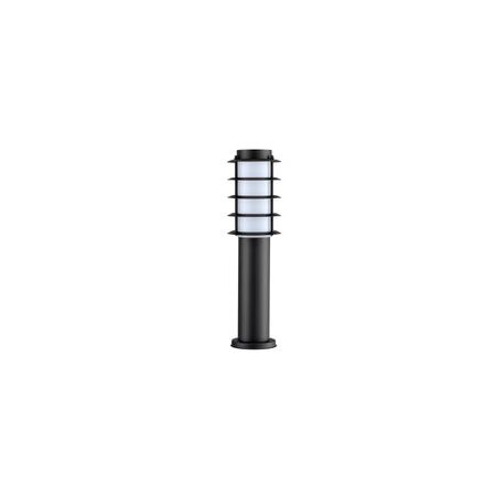 BOLLARD SHORT SS304 ES (Max 18W) BLK LOUVERED IP44