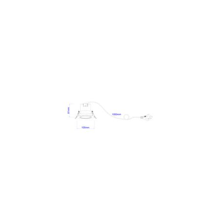 D/L FIXED DIMM 9W RND COB GIMBAL BLK Tri IP20 90mm P/C 800 Lm