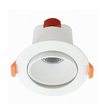 D/L FIXED DIMM 9W RND COB GIMBAL WH Tri IP20 90mm P/C 800 Lm