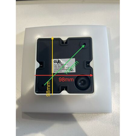 WALL S/M 13W LED TRI 1111Lm IP65 Curved Square Wh