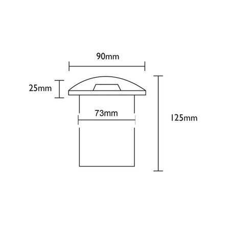 INGROUND MR16 RND SS316 IP67 F/Plate 87mm 4 Eyes