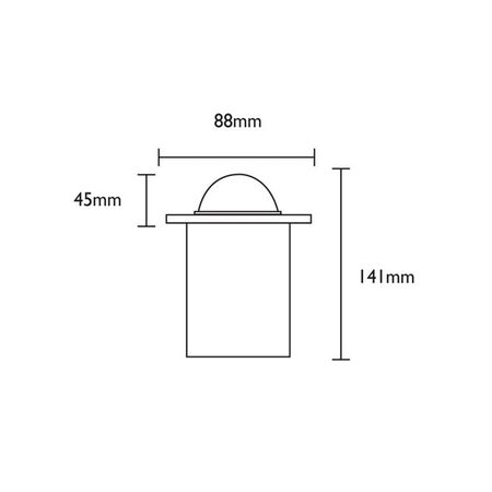 INGROUND MR16 RND SS316 IP67 F/Plate 88mm Eyelid