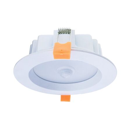 D/L FIXED 10W RND WH 3K IP20 90mm w/Motion Sensor 800 Lm