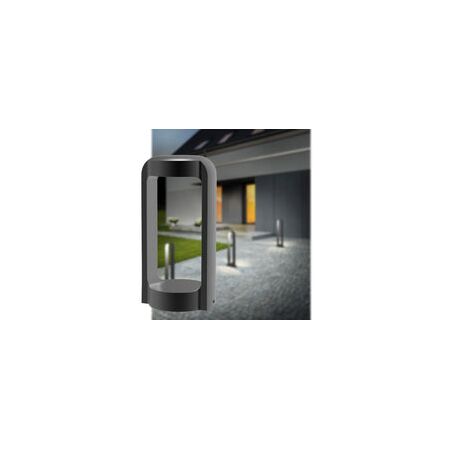 BOLLARD 13W RECT Dark Grey 3K IP65 H800mm 530 Lm