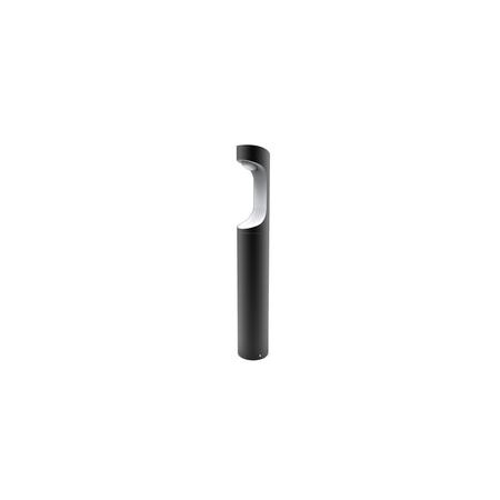 BOLLARD 9W RND Matt Blk w/Wh 3K IP54 H800mm 350 Lm