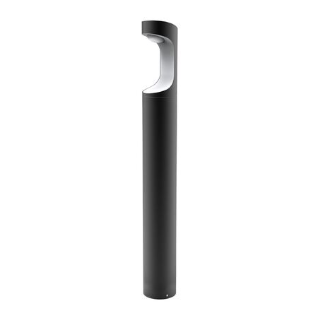 BOLLARD 9W RND Matt Blk w/Wh 3K IP54 H300mm 350 Lm