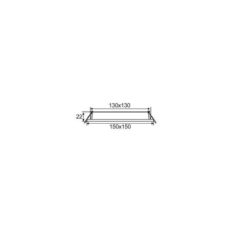 D/L LED DIMM SLIM WH SQ TRI 3K/4K/5K 1550 LM 18W 205MM IP40
