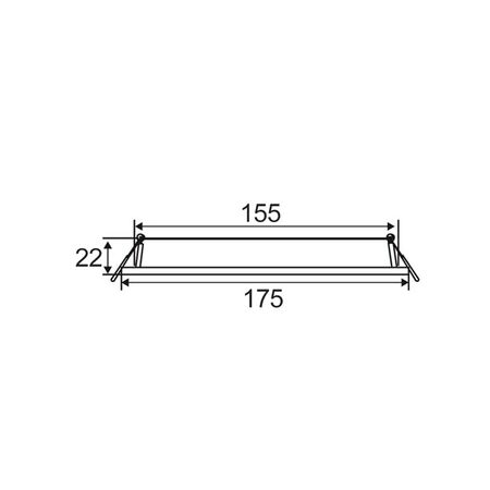 D/L LED DIMM SLIM WH RND TRI 3K/4K/5K 1550 LM 18W 205MM IP40