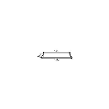 D/L LED DIMM SLIM WH RND TRI 3K/4K/5K 900 LM 12W 155MM IP40