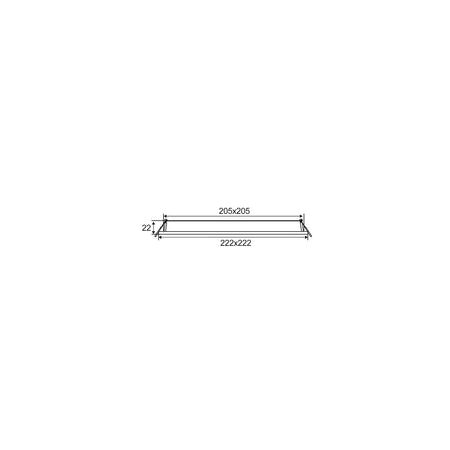 D/L LED DIMM SLIM WH SQ TRI 3K/4K/5K 900 LM 12W 155MM IP40