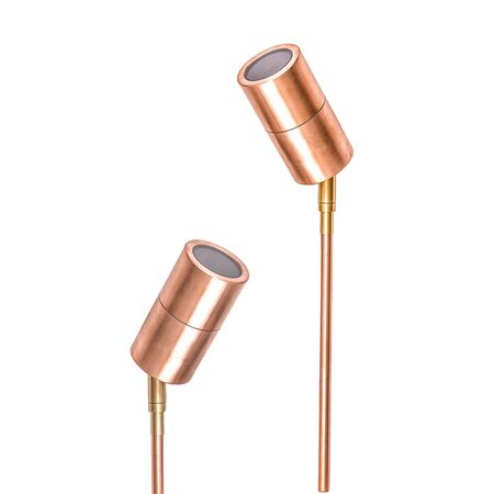 SPIKE S/ADJ 12V MR16 Solid Polished Brass IP65 L650mm Cable encl