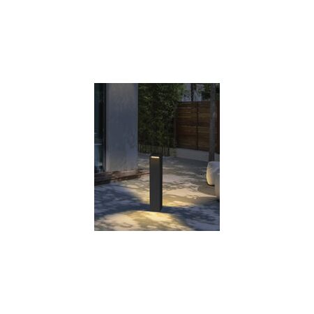 BOLLARD 13W SQ Dark Grey Tri CCT 3/4/6.5K 214/236 /211Lm IP65 H800mm