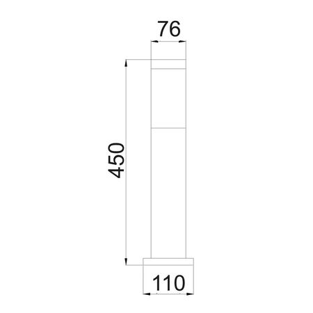 BOLLARD LONG SS304 ES (Max 18W) IP44