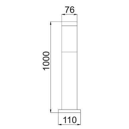 BOLLARD LONG SS304 ES (Max 18W) IP44