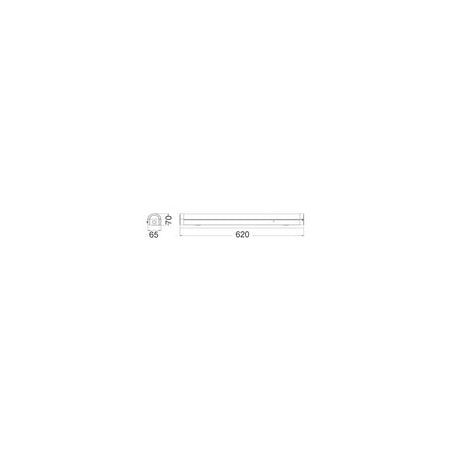 Batten LED S/M  10W/20W WH Tri L 620mm W 70mm IP20  2200 Lm