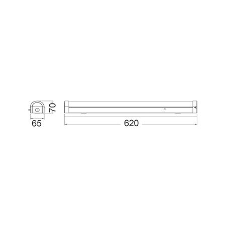 Batten LED S/M  20W/40W WH Tri L 1220mm W 70mm IP20 4400Lm