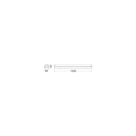 Batten LED S/M  10W/20W WH Tri L 620mm W 70mm IP20  2200 Lm
