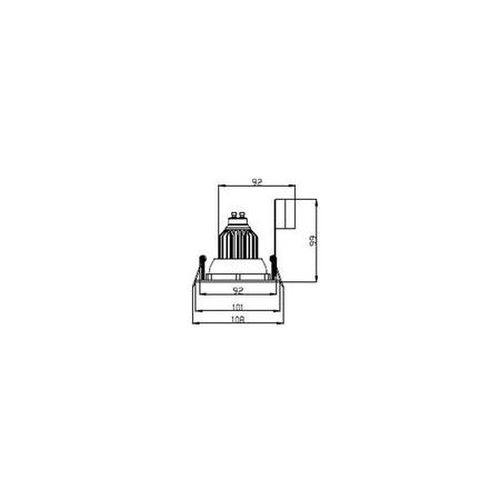 D/L FITTING GIMBAL GU10 RND S/C 90mm w/Lampholder