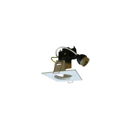 D/L FITTING FIXED GU10 SQ WH 70mm w/Lampholder