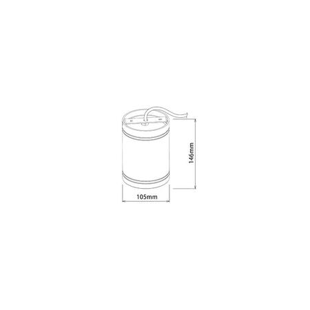 D/L FIXED S/M DIMM 13W RND WH 5K 40D IP65 D105mm 900 Lm