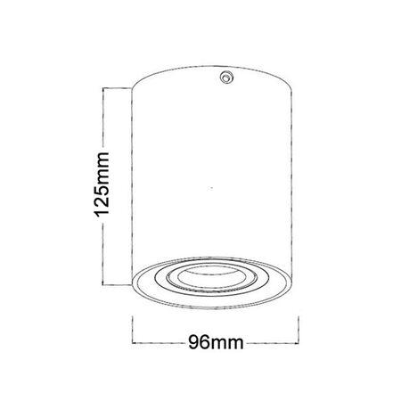 D/L FIXED S/M Fixed GU10 RND Matt Wh IP20 OD96mm
